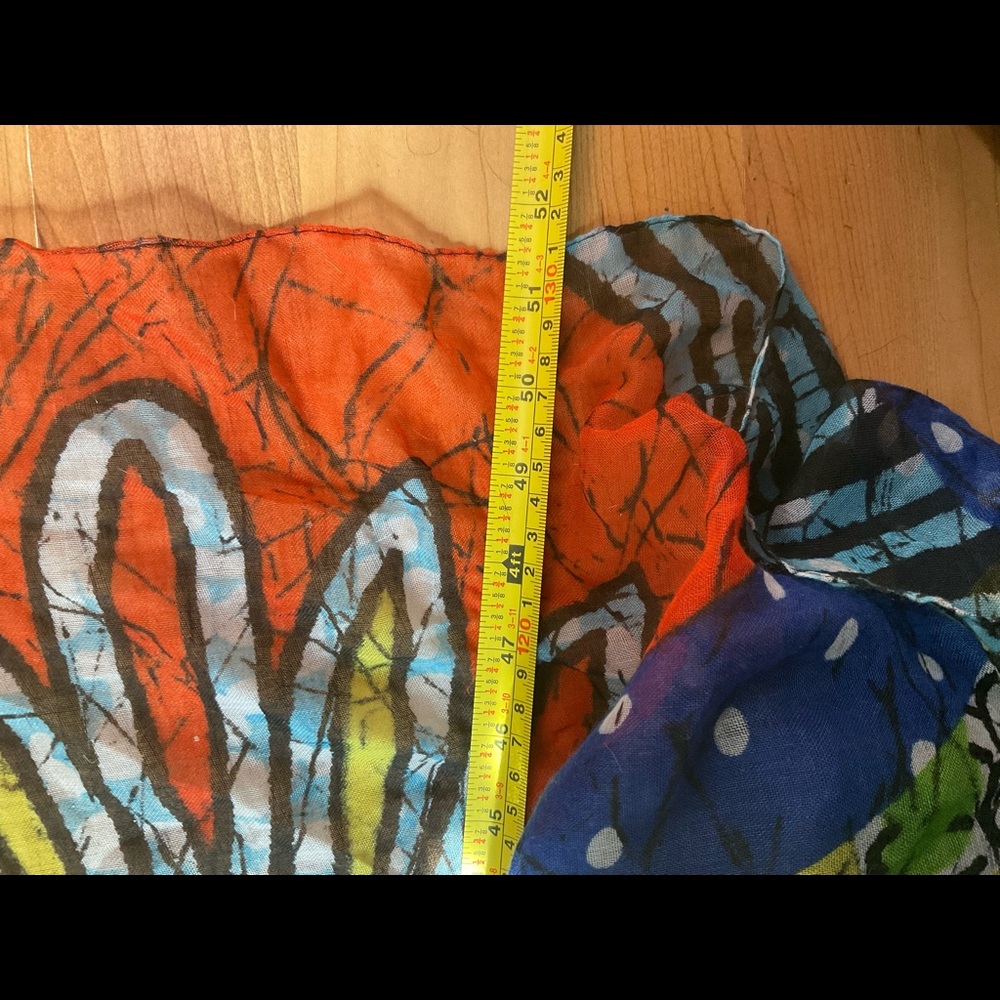 “ZARA SCARF” Multi Patterned and Multi Coloured Chiffon Scarf. - Picture 9 of 9